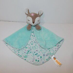 Bass Pro Baby Brown Deer Fawn Blue Plush Security Blanket Baby Lovey nunu